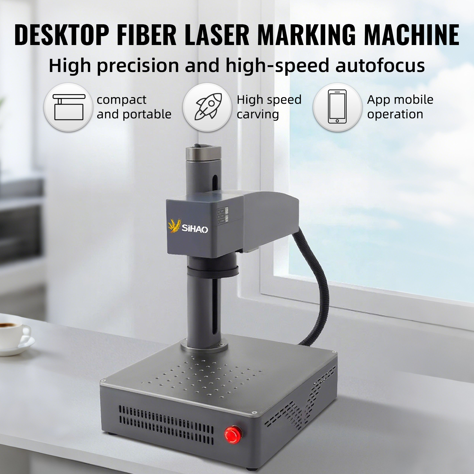 Industrial Laser Engraving Machine For Metal - SIHAO Portable Industrial Fiber Laser Marker