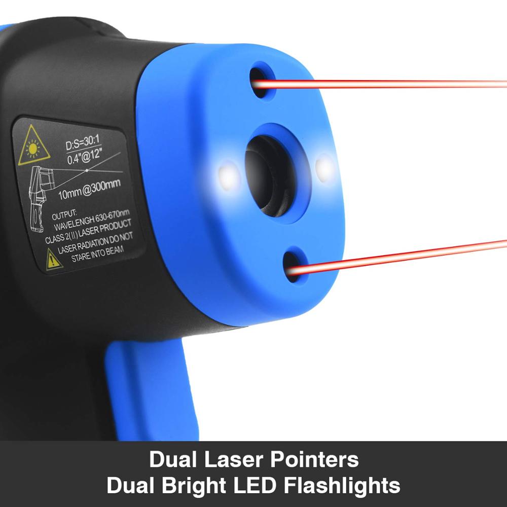 -50℃ to 1500℃ Laser Thermomete - Industrial Laser Temperature Gun reseña y precio