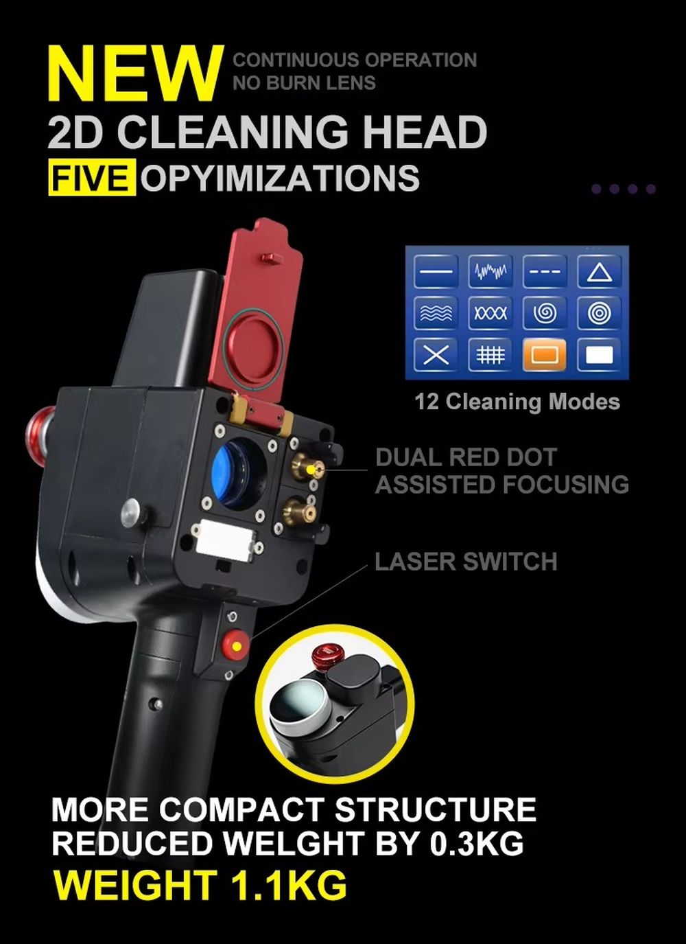 DMK New air Cooling  GT-500w P - Portable Laser Rust Removal reseña y precio