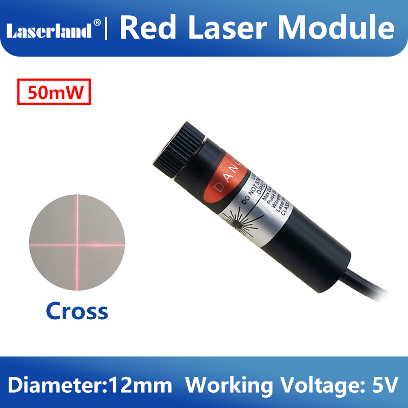 12mm 5mW 50mW Cross Red Laser  - Industrial Laser Line Module reseña y precio