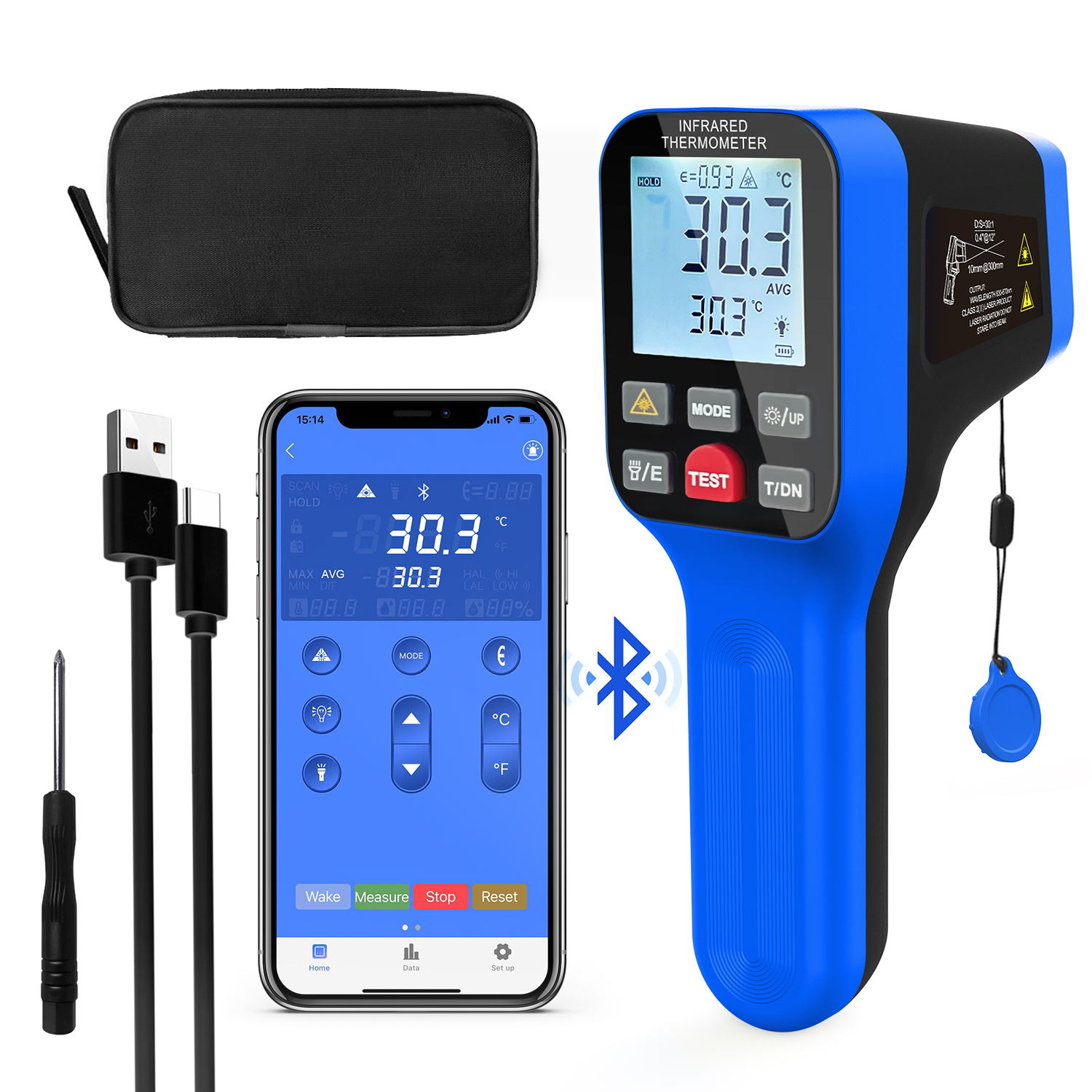 1600B-APP Infrared Thermometer - Industrial Laser Temperature Gun reseña y precio