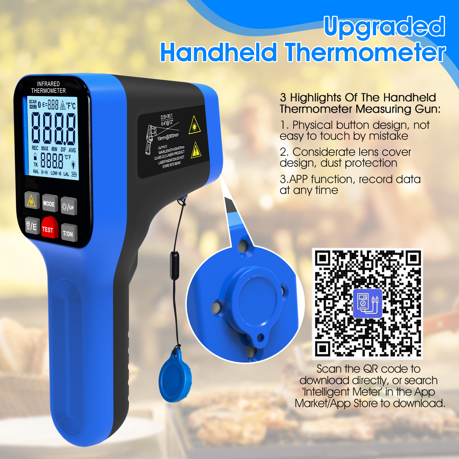1600B-APP Infrared Thermometer - Industrial Laser Temperature Gun reseña y precio