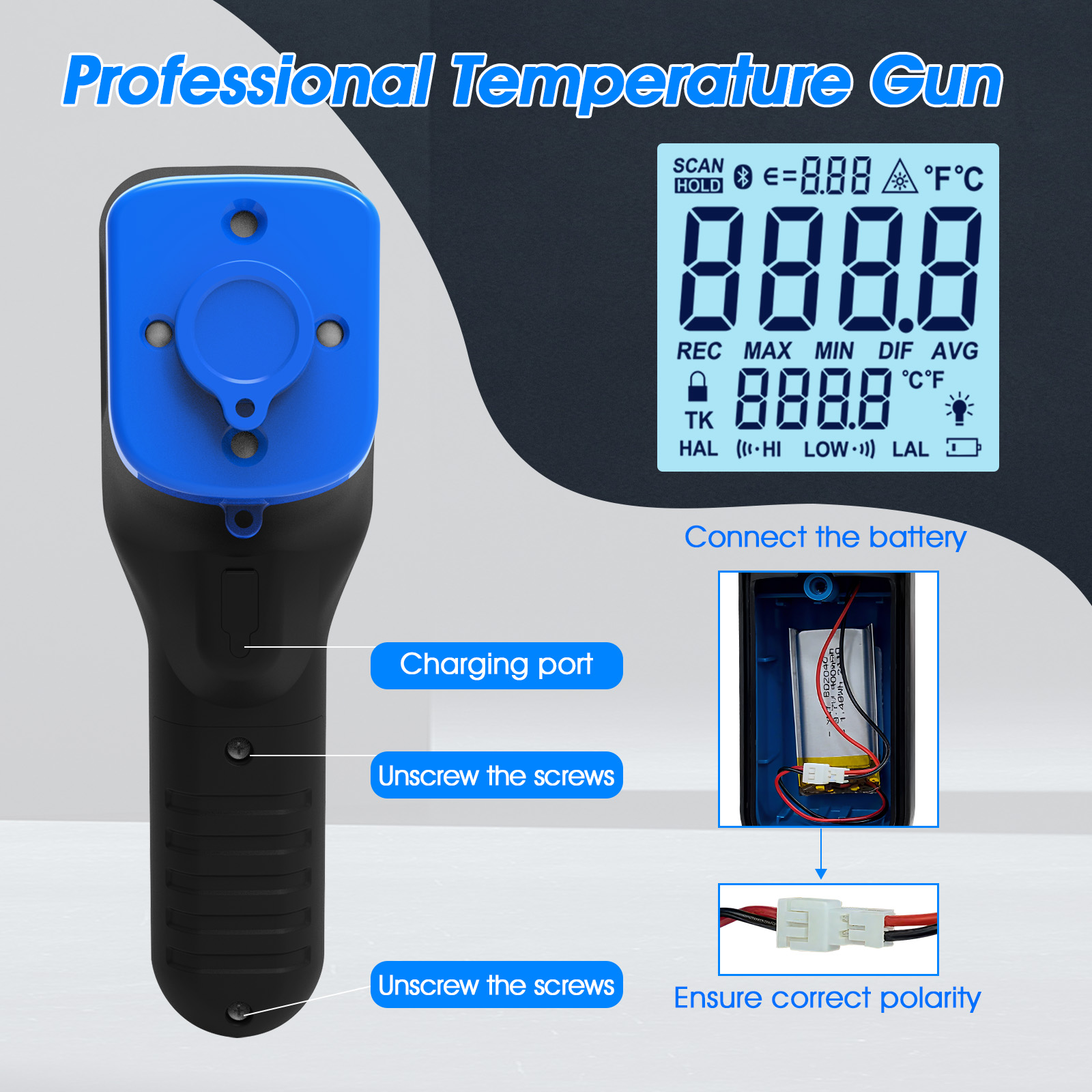 1600B-APP Infrared Thermometer - Industrial Laser Temperature Gun reseña y precio