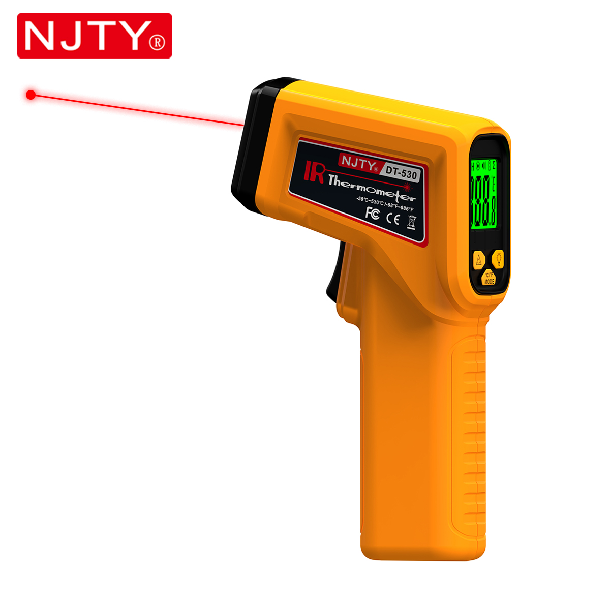 NJTY Infrared Thermometer Lase - Industrial Laser Temperature Gun reseña y precio