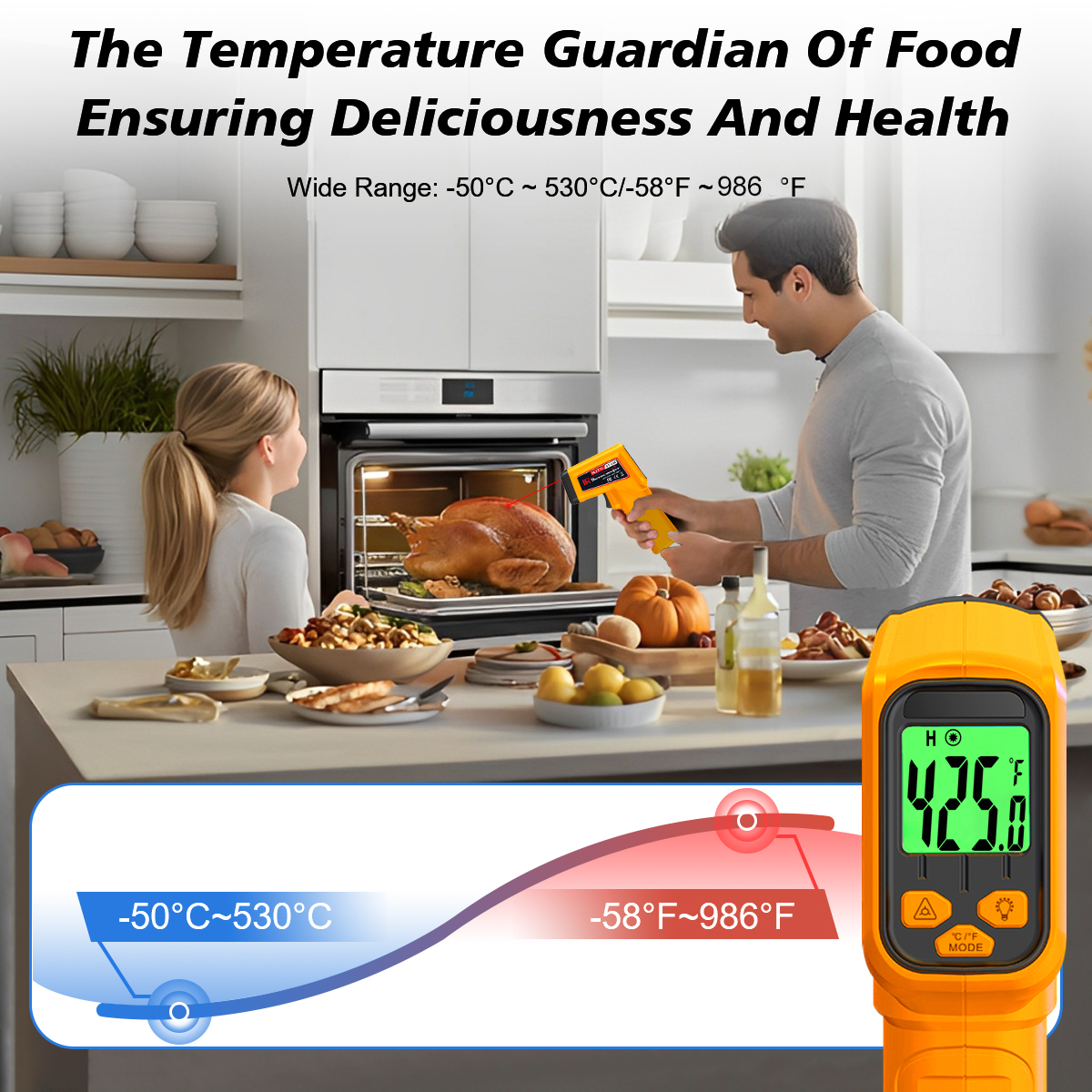 NJTY Infrared Thermometer Lase - Industrial Laser Temperature Gun reseña y precio