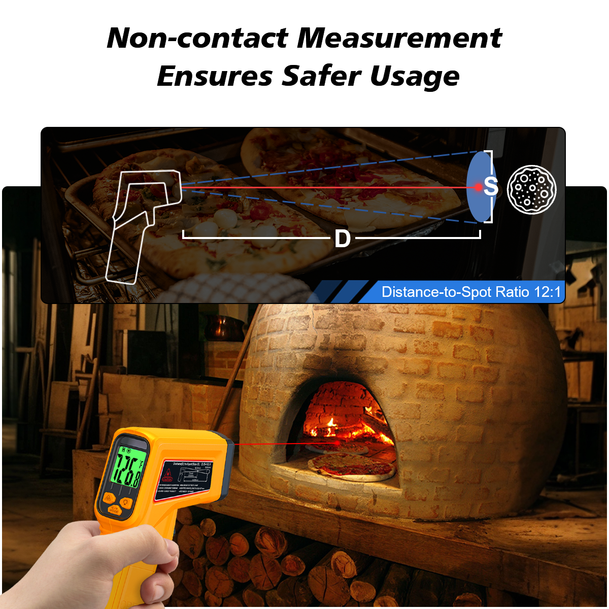 NJTY Infrared Thermometer Lase - Industrial Laser Temperature Gun reseña y precio