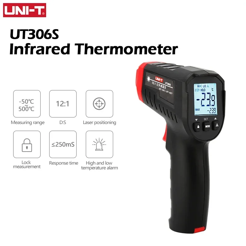 UNI-T Digital Thermometer UT30 - Industrial Laser Temperature Gun reseña y precio