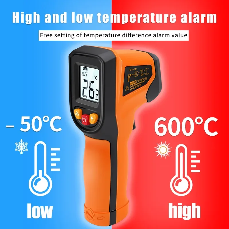 T400 T600 Digital Infrared The - Industrial Laser Temperature Gun reseña y precio