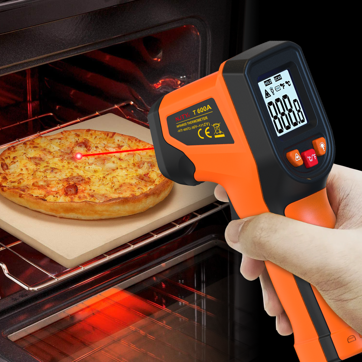 NJTY T600T600A Laser Temperatu - Industrial Laser Temperature Gun reseña y precio