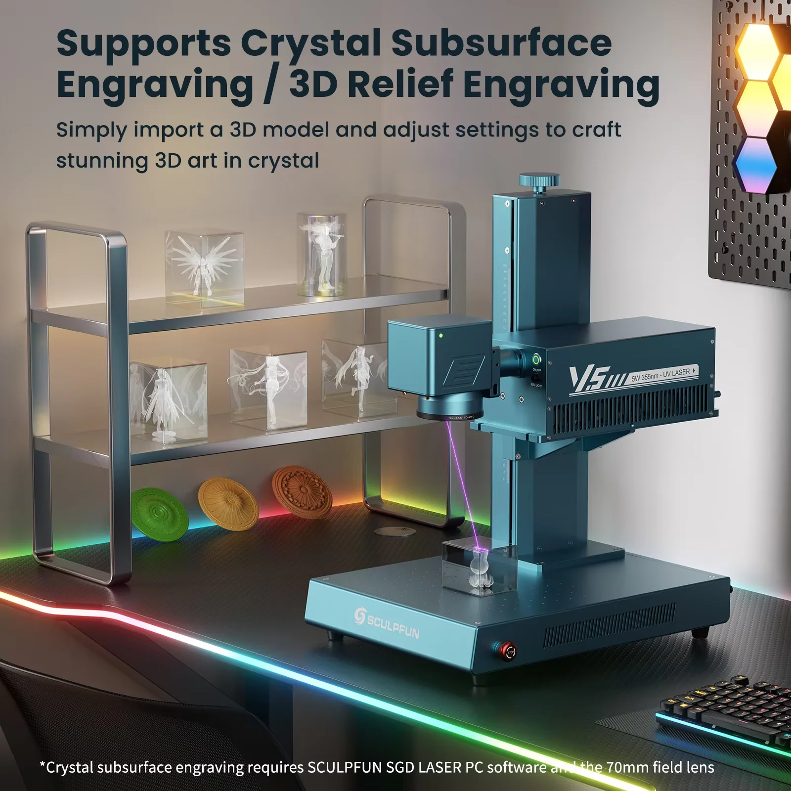 SCULPFUN V5 UV Laser Engraver  - Industrial Laser Engraving Machine For Metal reseña y precio