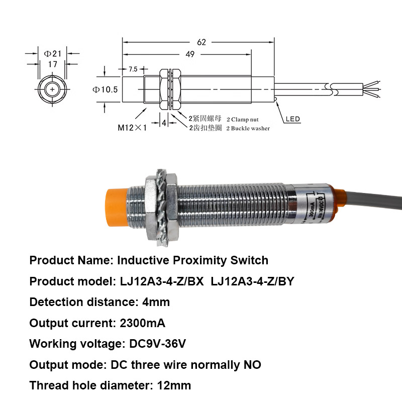 2PCS Proximity Switch LJ12A3-4 - Limit Switch Cnc reseña y precio