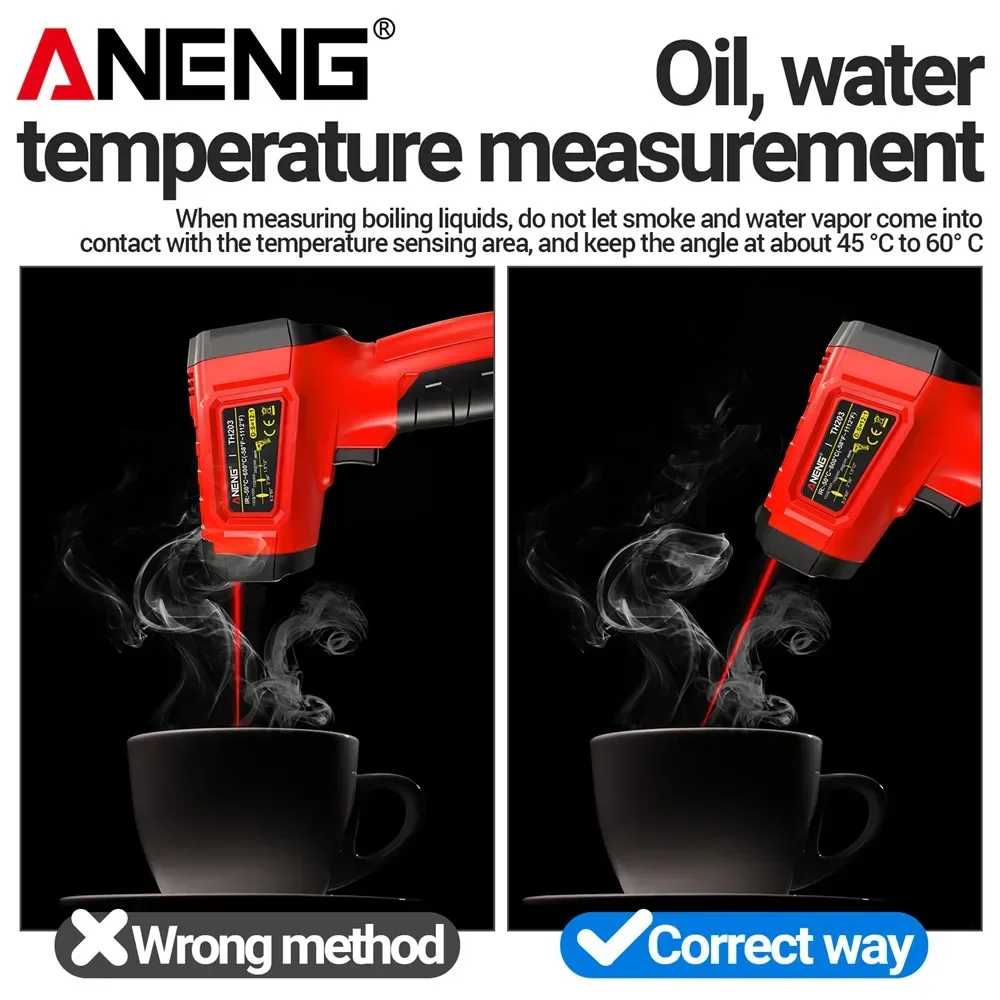 Infrared thermometer -50℃~600℃ - Industrial Laser Temperature Gun reseña y precio