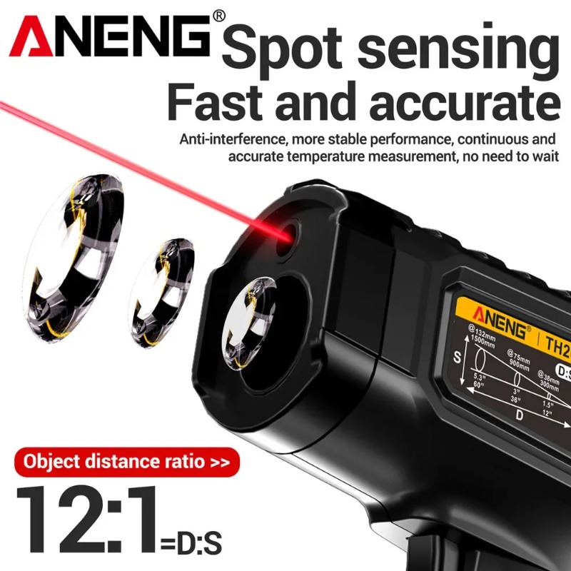 ANENG TH202 Industrial Handhel - Industrial Laser Temperature Gun reseña y precio