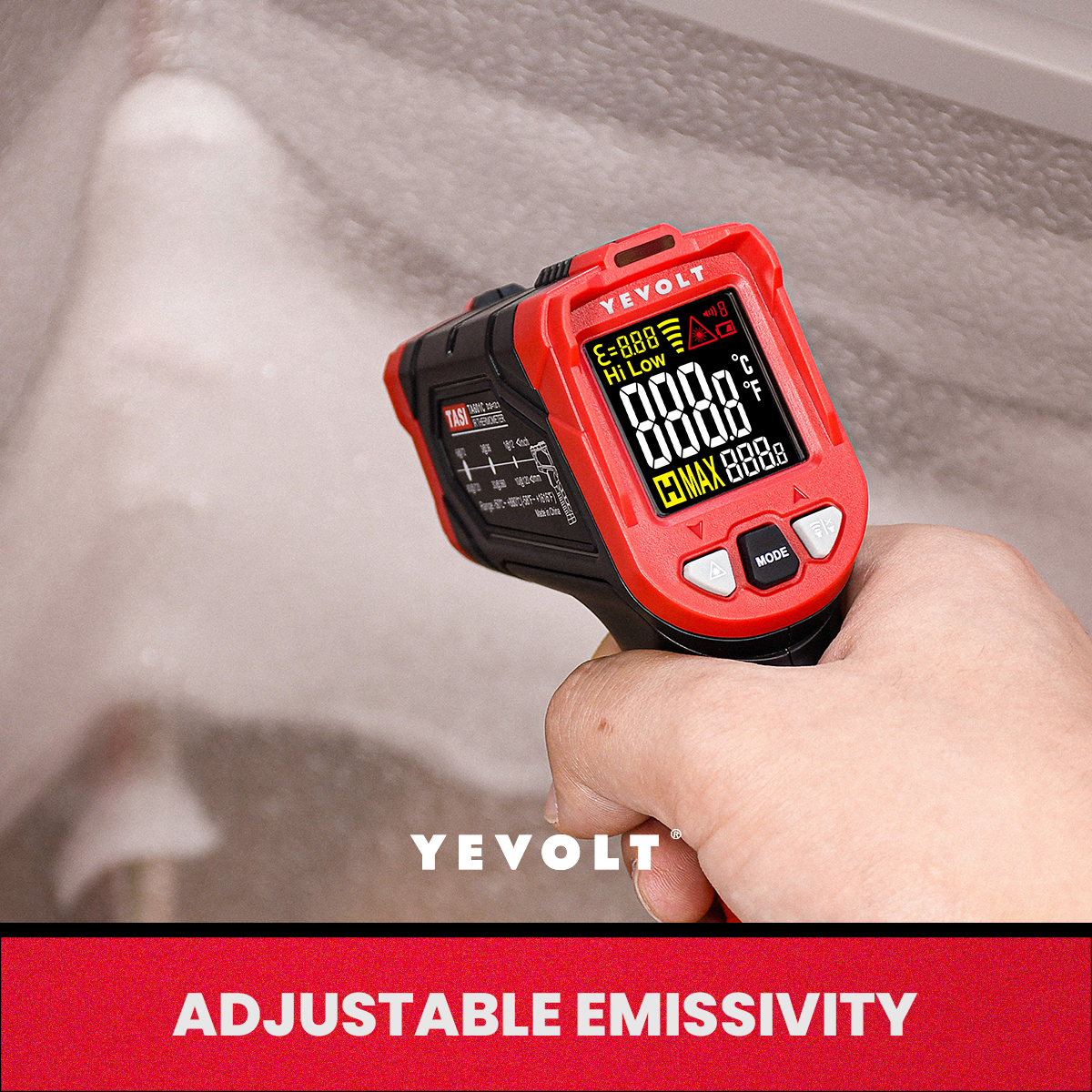 YEVOLT TA601 Series Digital In - Industrial Laser Temperature Gun reseña y precio