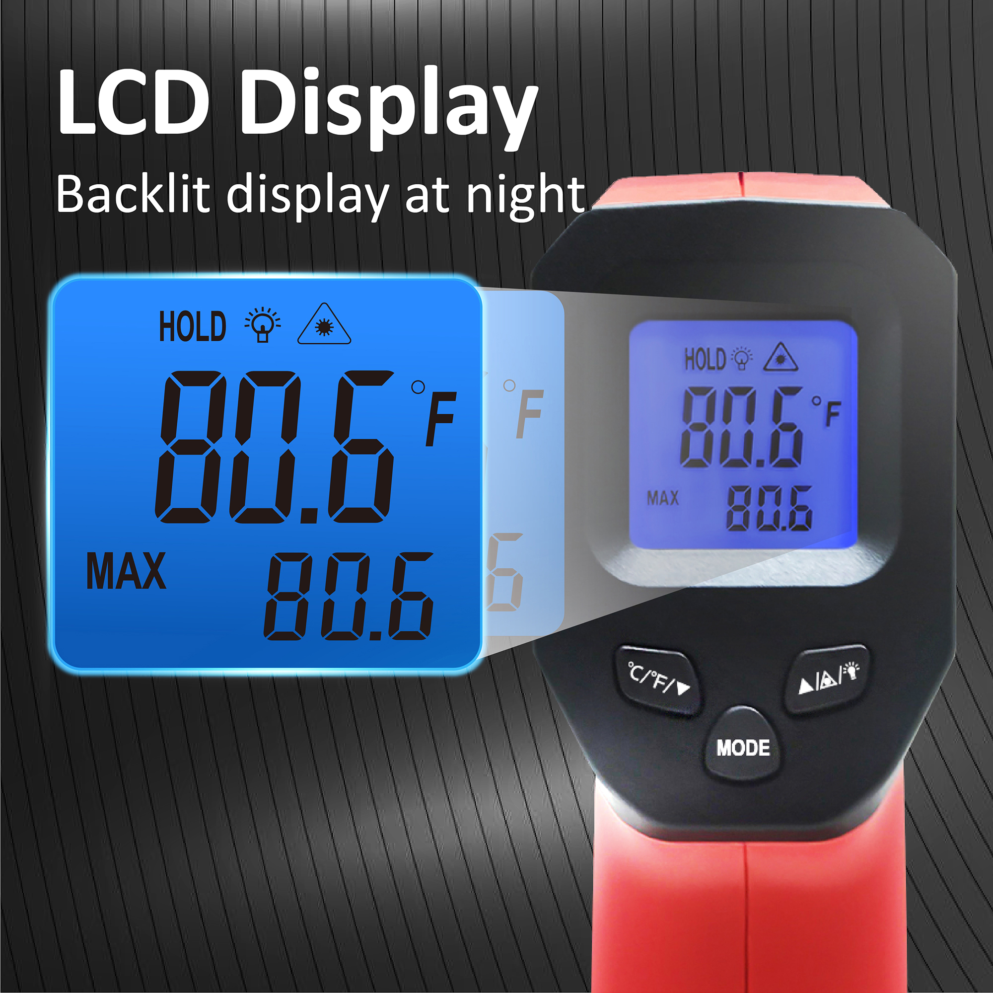 LCD Industrial Electronic Ther - Industrial Laser Temperature Gun reseña y precio