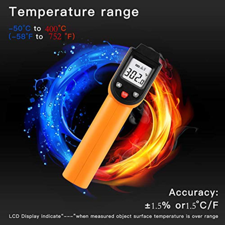 Laser Infrared Thermometer Non - Industrial Laser Temperature Gun reseña y precio