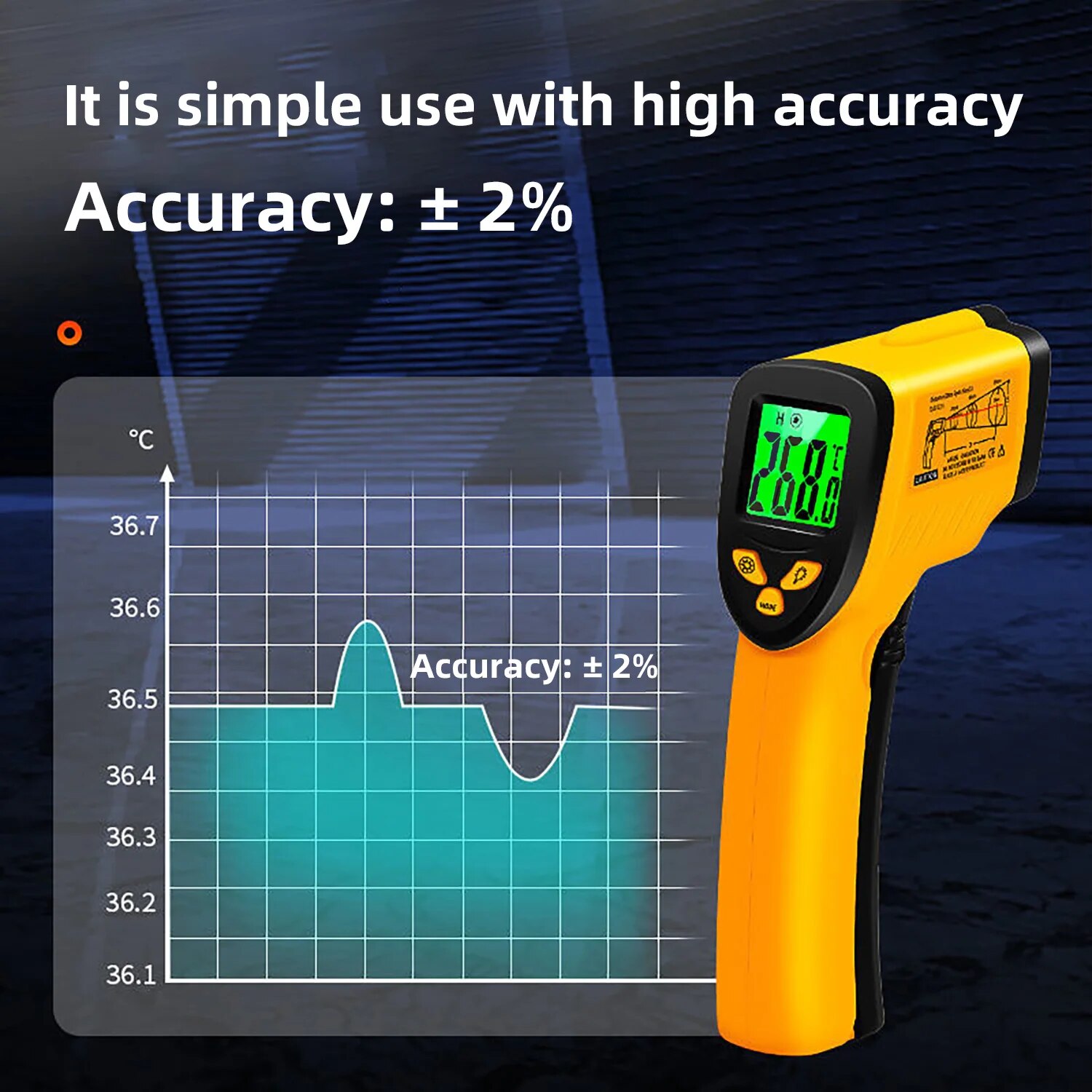 Digital Infrared Thermometer - - Industrial Laser Temperature Gun reseña y precio