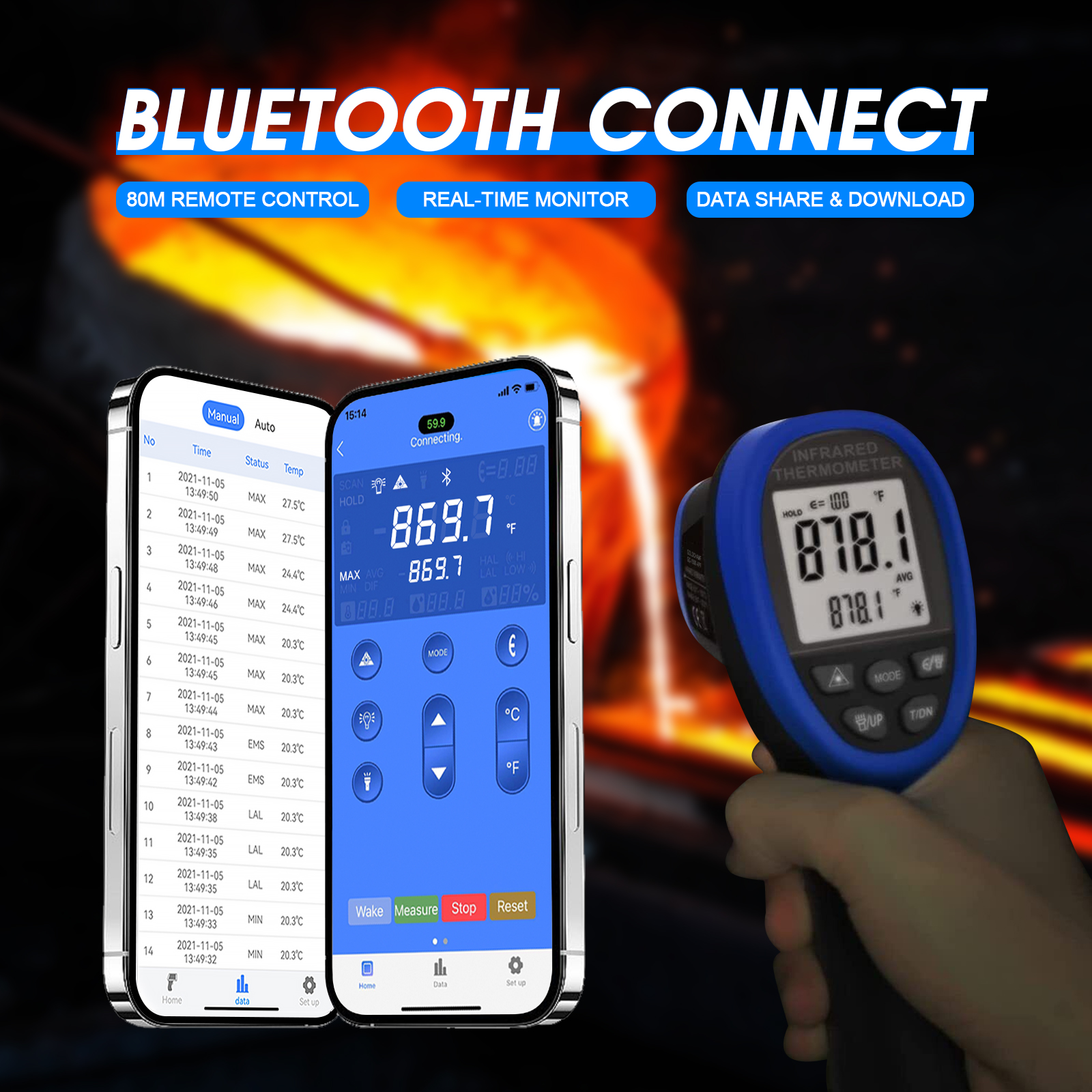 HP-1500APP Infrared Thermomete - Industrial Laser Temperature Gun reseña y precio